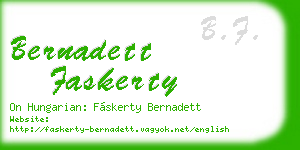bernadett faskerty business card